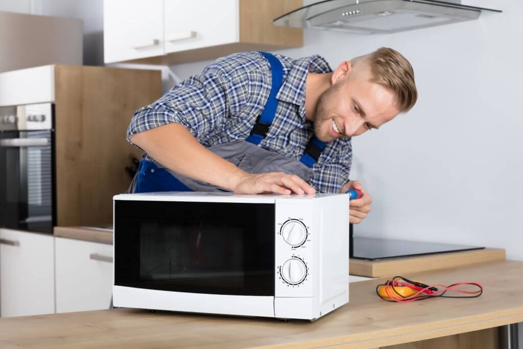 Microwave repair by Rescue My Appliance technician