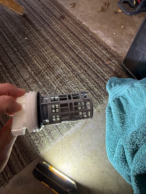 Clean up the washer filter
