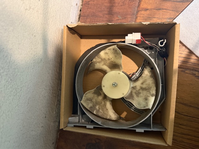The condenser fan motor replaced
